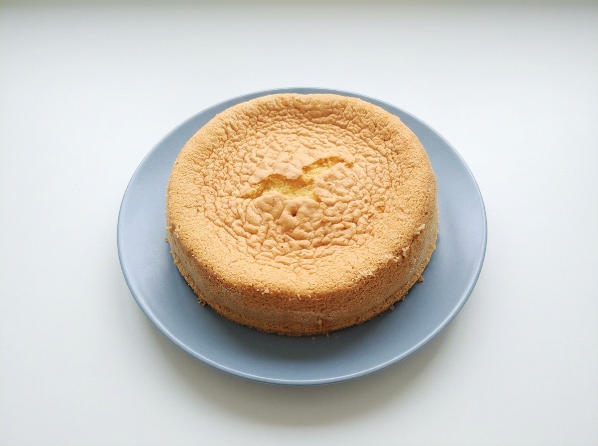 Cake genoise recién horneado