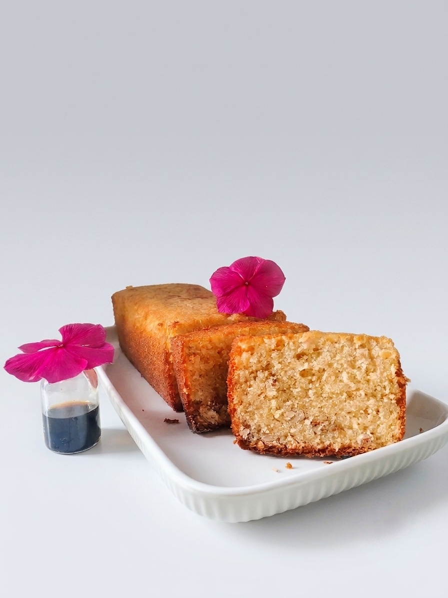 Cake de vainilla en rebanadas